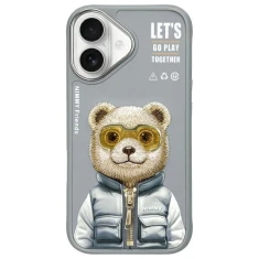 Чохол Nimmy Cool&Cute 2.0 Bear для iPhone 16 Gray (N-KM-IP6-011)