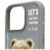 Чохол Nimmy Cool&Cute 2.0 Bear для iPhone 16 Pro Max Gray (N-KM-IP16-PRO-MAX-011)