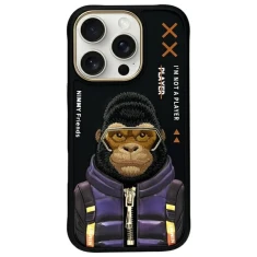 Чехол Nimmy Cool&Cute 2.0 Monkey для iPhone 16 Pro Black (N-KM-IP16-PRO-016)