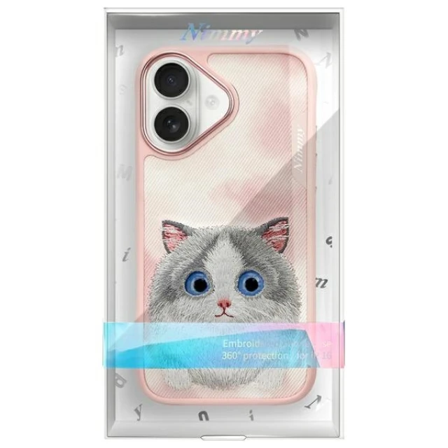Чохол Nimmy Big Eyed Pet 2.0 Cat для iPhone 16 Pink (N-XDY-IP16-07)