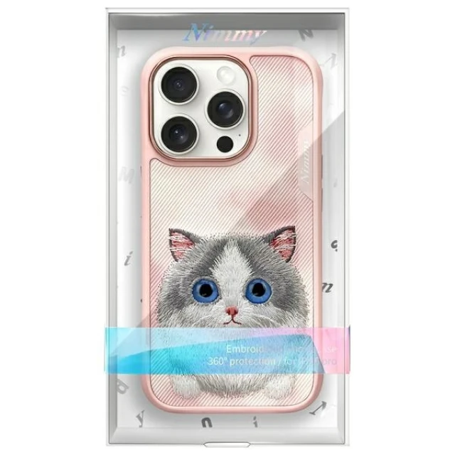 Чохол Nimmy Big Eyed Pet 2.0 Cat для iPhone 16 Pro Pink (N-XDY-IP16-PRO-07)