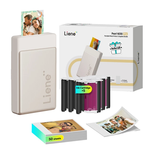 Портативний принтер для фото Liene Pearl N200 Pro 2x3