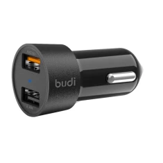 Зарядка автомобільна Budi 2x USB 30W QC3.0 Black (BD622Q)