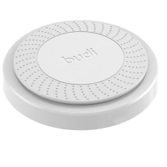 Зарядка бездротова Budi Qi 10W з вбудованим кабелем White (BDG3A3000W)