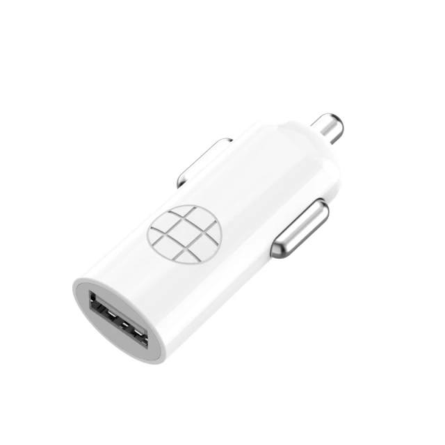 Зарядний пристрій Budi автомобільний USB + кабель Lightning White (BD062L)