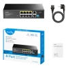 Комутатор CUDY FS1010PG 8-Port 10/100M PoE+ 120W 2xGbE Uplink (6971690791254)