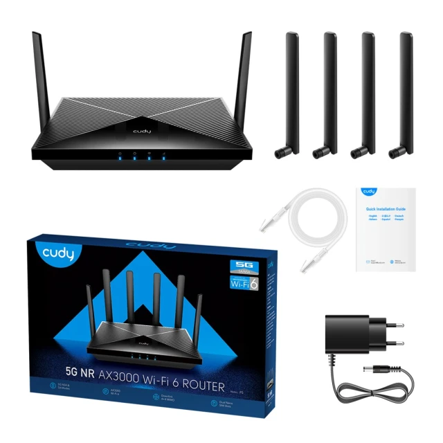 Роутер CUDY P5 Gigabit AX3000 Wi-Fi 6 Mesh 5G Dual SIM (6971690792282)