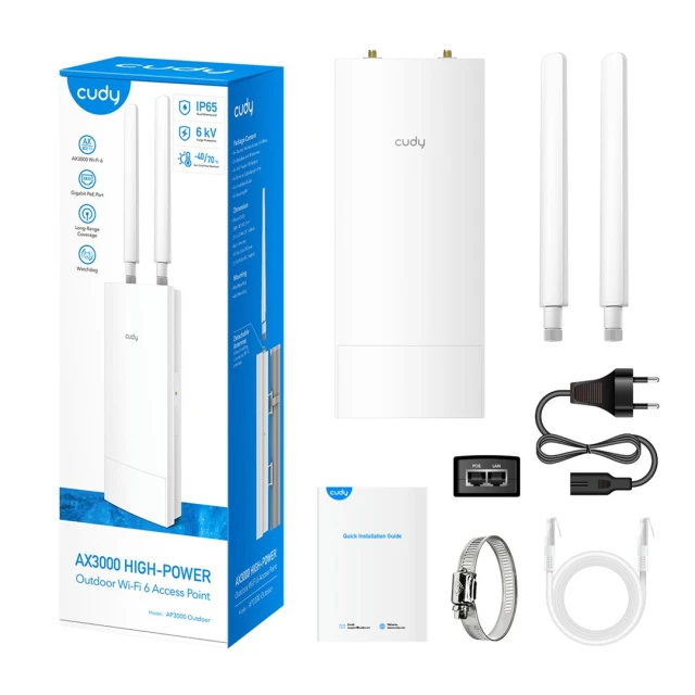 Точка доступу CUDY AP3000 OUTDOOR (6971690792992)