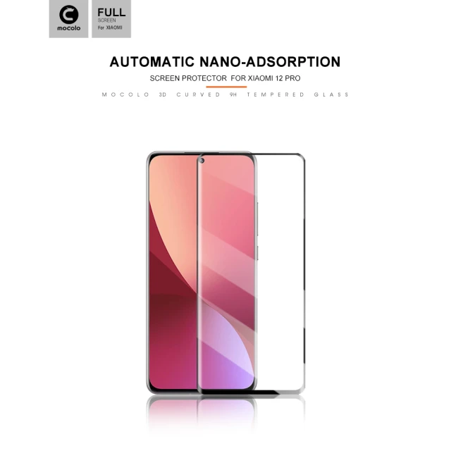 Захисне скло Mocolo 3D 9H Full Glue Xiaomi 12 Pro Black (XM6664)