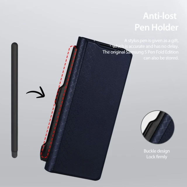 Чохол Dux Ducis Bril Pen Holder для Samsung Galaxy Fold 7 Blue (6971824150988)