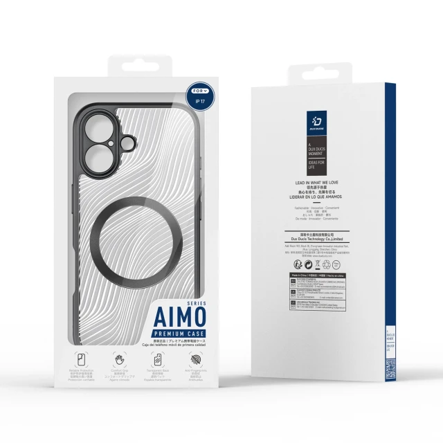 Чохол Dux Ducis Aimo Mag для iPhone 17 Black with MagSafe (6971824153309)