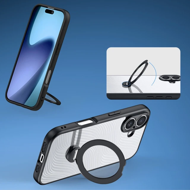 Чохол Dux Ducis Aimo Mag для iPhone 17 Black with MagSafe (6971824153347)