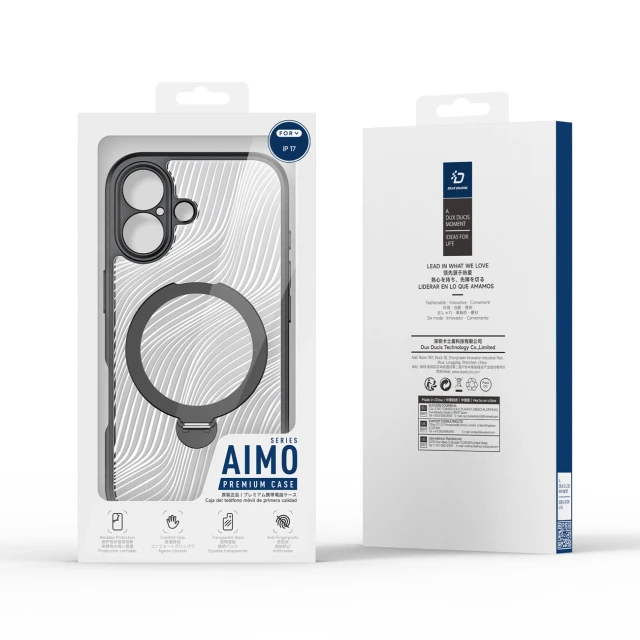 Чохол Dux Ducis Aimo Mag для iPhone 17 Black with MagSafe (6971824153347)