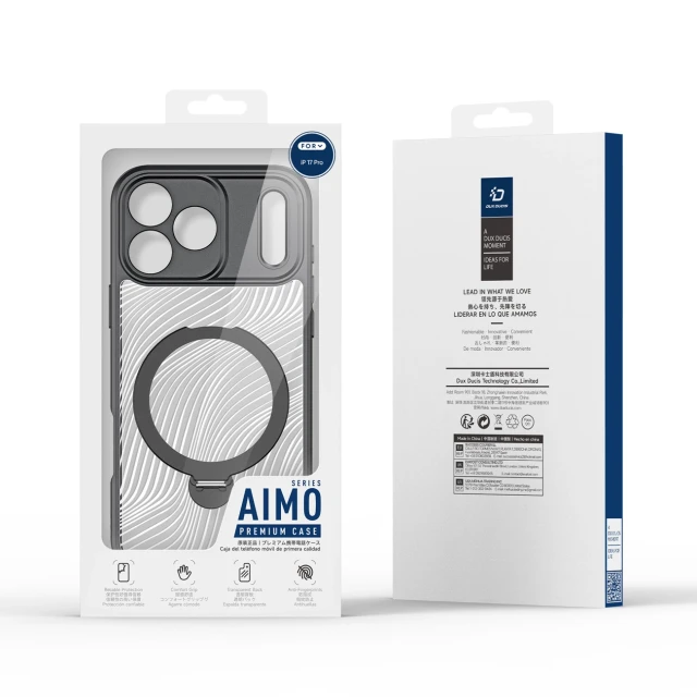 Чохол Dux Ducis Aimo Mag для iPhone 17 Pro Black with MagSafe (6971824153361)
