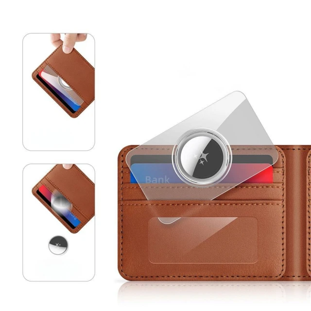 Чохол Dux Ducis захисний у формі картки для AirTag (2 pack) Transparent + Black (6971824154696)