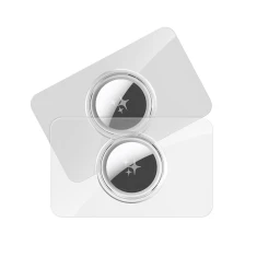 Чохол Dux Ducis захисний у формі картки для AirTag (2 pack) Transparent + Black (6971824154696)