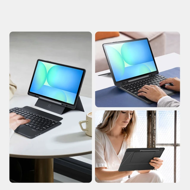 Чохол з клавіатурою Dux Ducis DK для Samsung Tab S10 FE Plus з підсвіткою Black (6971824155587)