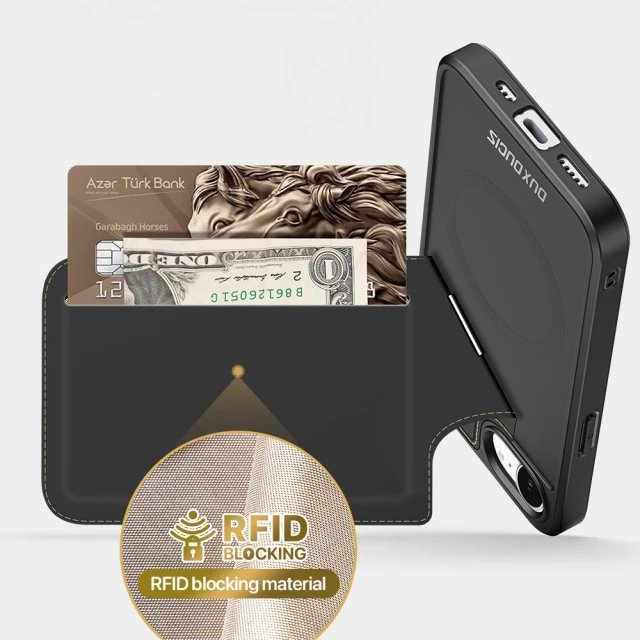 Чехол Dux Ducis Rafi II для iPhone 16e Black with MagSafe (6971824158618)