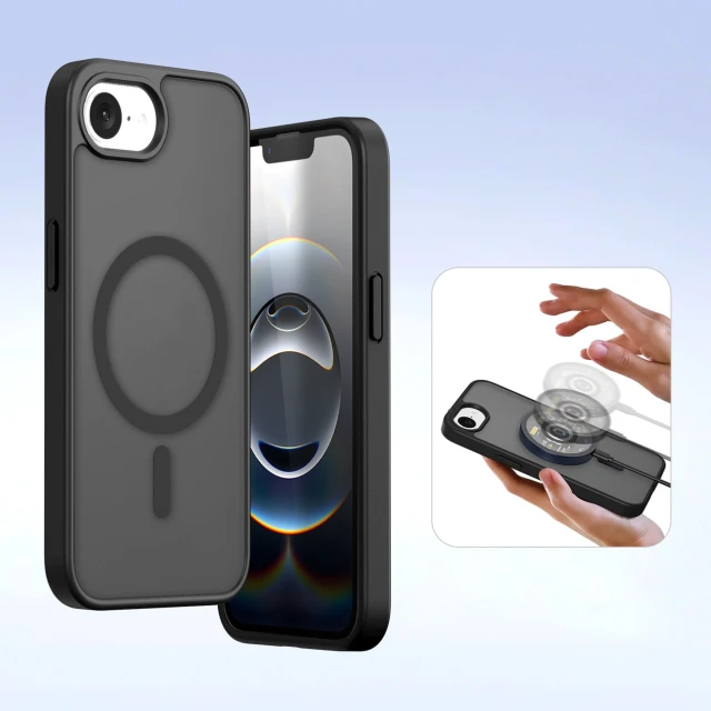 Чохол Dux Ducis Lawa для iPhone 16e Black with MagSafe (6971824158687)