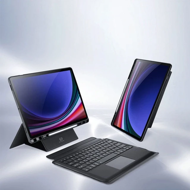 Чохол Dux Ducis DK складаний з бездротовою клавіатурою для Samsung Galaxy Tab S10 Plus / S9 Plus / S9 FE Plus Black (6971824159479)