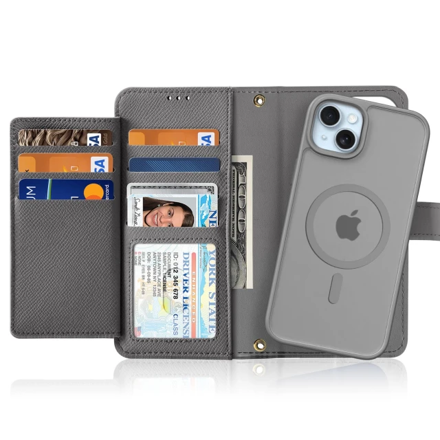 Чохол Dux Ducis Lawa для iPhone 15 Grey with MagSafe (6971824163100)
