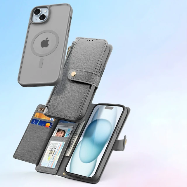 Чохол Dux Ducis Lawa для iPhone 15 Grey with MagSafe (6971824163100)