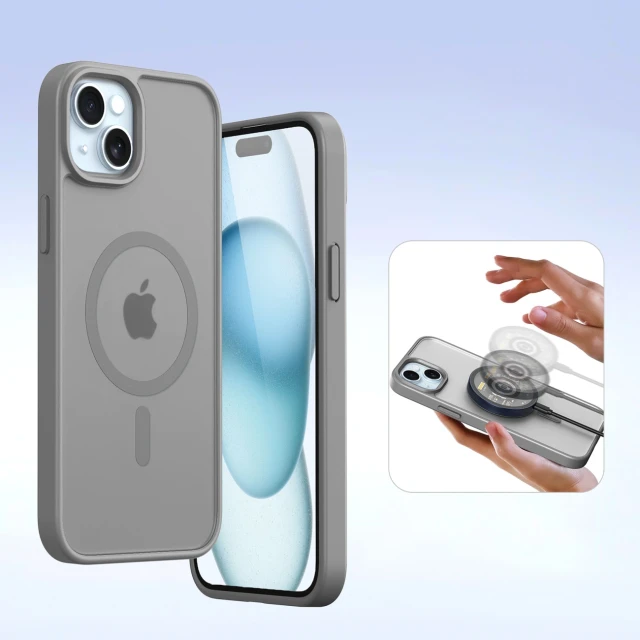 Чохол Dux Ducis Lawa для iPhone 15 Grey with MagSafe (6971824163100)