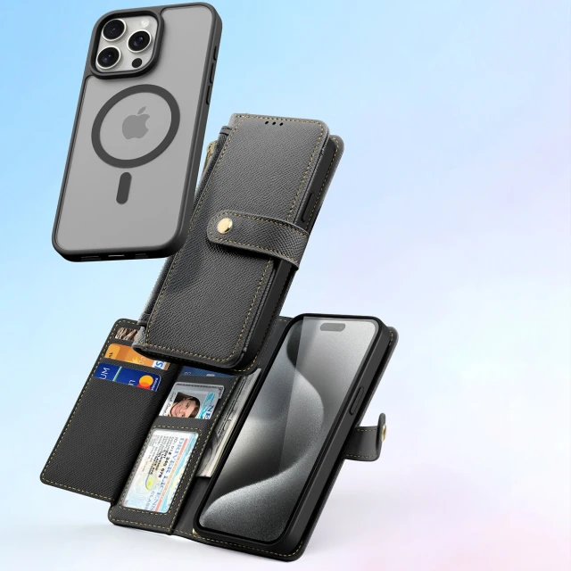 Чохол Dux Ducis Lawa для iPhone 15 Pro Black with MagSafe (6971824163155)