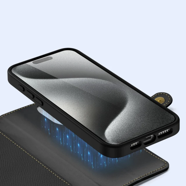 Чохол Dux Ducis Lawa для iPhone 15 Pro Black with MagSafe (6971824163155)