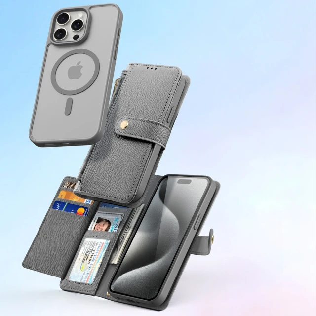 Чохол Dux Ducis Lawa для iPhone 15 Pro Grey with MagSafe (6971824163162)