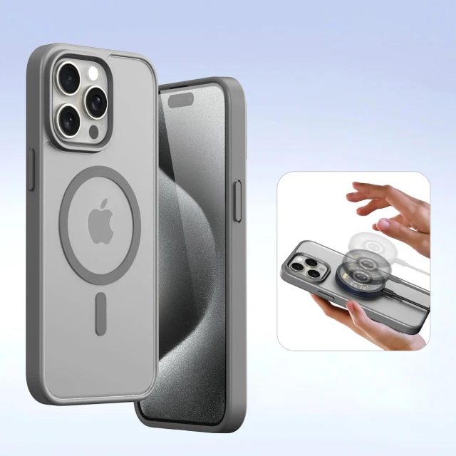 Чохол Dux Ducis Lawa для iPhone 15 Pro Grey with MagSafe (6971824163162)