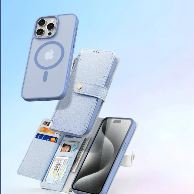 Чохол Dux Ducis Lawa для iPhone 15 Pro Blue with MagSafe (6971824163179)