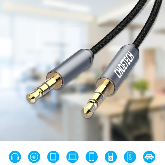 Кабель Choetech AUX002 mini jack 3.5mm 1.2m Black (6971824972627)