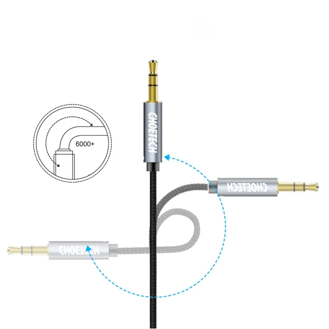 Кабель Choetech AUX002 mini jack 3.5mm 1.2m Black (6971824972627)