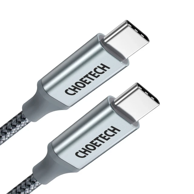 Кабель Choetech USB-C to USB-C 100W 1.8m Grey (XCC-1002-GY)