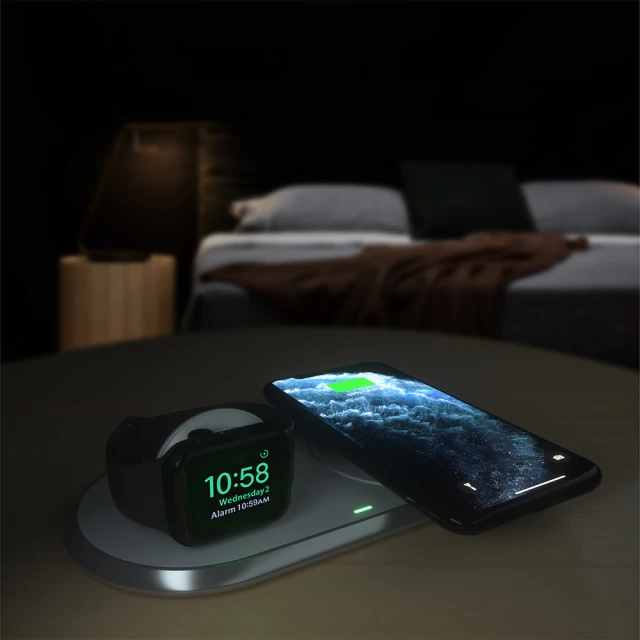 Бездротовий зарядний пристрій Choetech 2-in-1 10W White (T317)