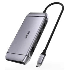 USB-хаб Choetech 9-in-1 USB-C to 3xUSB-A/Ethernet/USB-C/VGA/HDMI/SD/TF Grey (HUB-M15 gray)