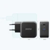 Мережевий зарядний пристрій Choetech FC 61W USB-C Black (Q6006-EU)