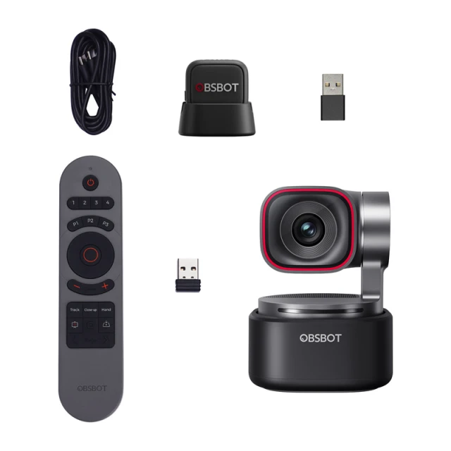 Веб-камера OBSBOT Tiny 3 Lite з пультом та мікрофоном (OWB-2410-CE)