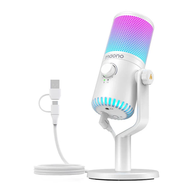 Мікрофон Maono DM30RGB White (DM30RGB)