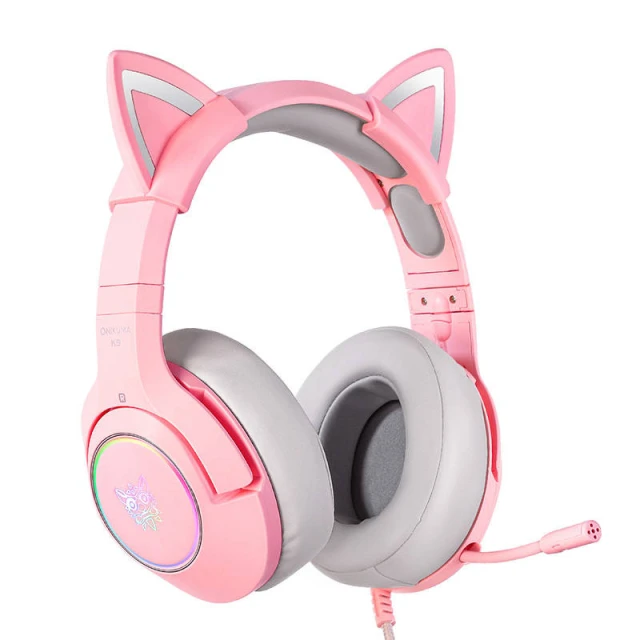 Навушники ігрові ONIKUMA K9 RGB Pink (6972470560657)