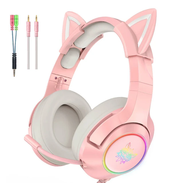 Навушники ігрові ONIKUMA K9 RGB Pink (6972470560657)