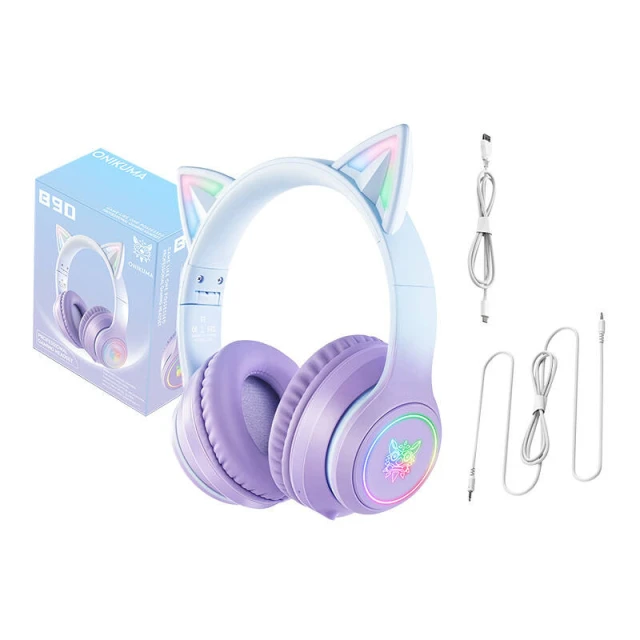 Навушники ігрові ONIKUMA B90 Bluetooth Blue/Purple