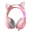Навушники ігрові ONIKUMA X15Pro з котячими вухами Pink (6972470562293)