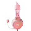 Навушники ігрові ONIKUMA X15Pro з котячими вухами Pink (6972470562293)