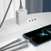 USB-кабель Dudao 3in1 - Lightning / microUSB / USB Type C 65 Вт 1,2 м Grey (L20X-Grey)