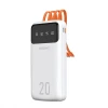 Павербанк Dudao K6Pro+ 20000 mAh з 3 вбудованими кабелями White (K6Pro+-white)