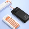 Павербанк Dudao K6Pro+ 20000 mAh з 3 вбудованими кабелями White (K6Pro+-white)