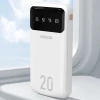 Павербанк Dudao K6Pro+ 20000 mAh з 3 вбудованими кабелями White (K6Pro+-white)