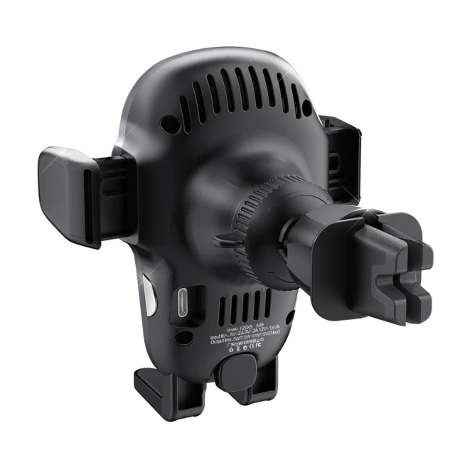 Автотримач Dudao з бездротовою зарядкою Qi 15W Grey (F20xs-gray)